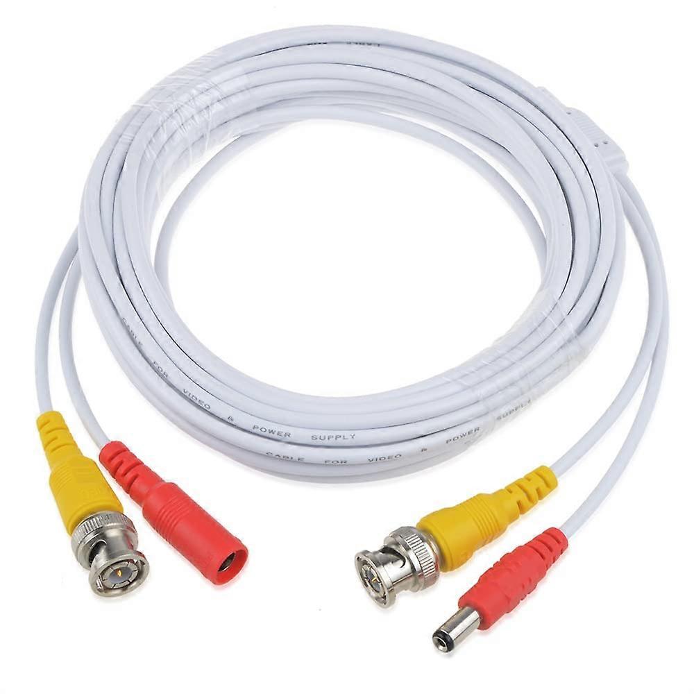 65ft White BNC Extension Cable for 1080p CCTV Security Cameras Compatible with Swann PROT852