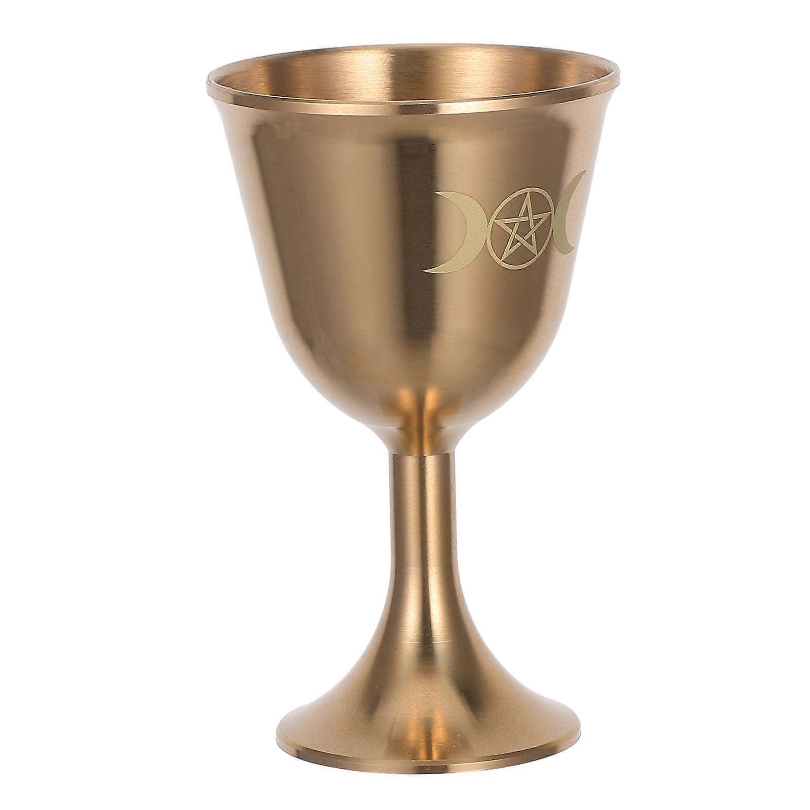 Yellow Brass Cup Copper Metal Goblet for Home Use