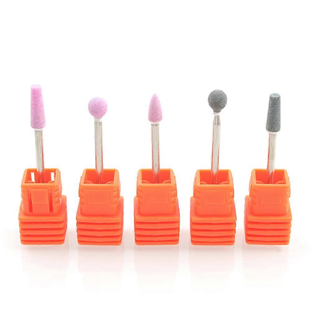 Nail Drill Bits Set Round Cones Cutter for Grinding 10Pcs Manicure Tool