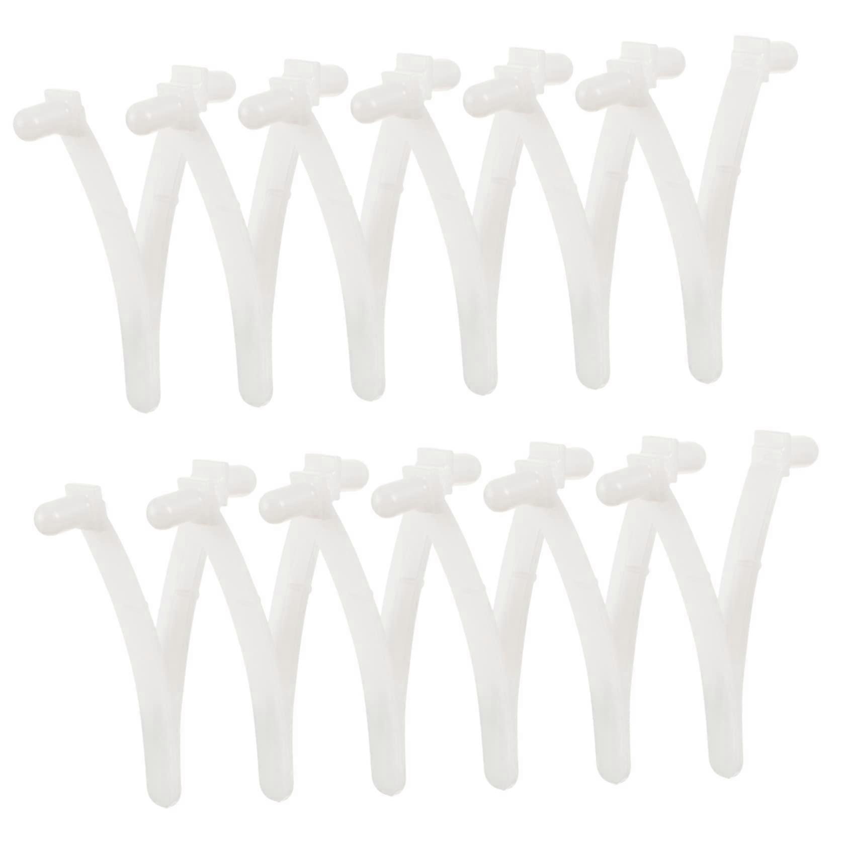 12Pcs Pool Skimmer Clips V Clips for Poles Secure Attachment Replacement for Nets and Brushes