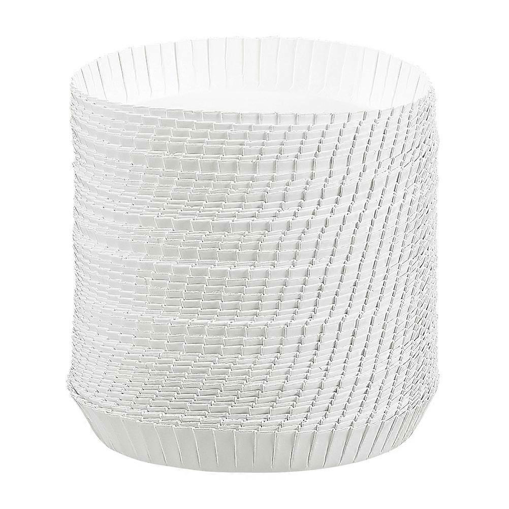 White Paper Cup Covers for Drinks Disposable Cup Lids 50Pcs Set