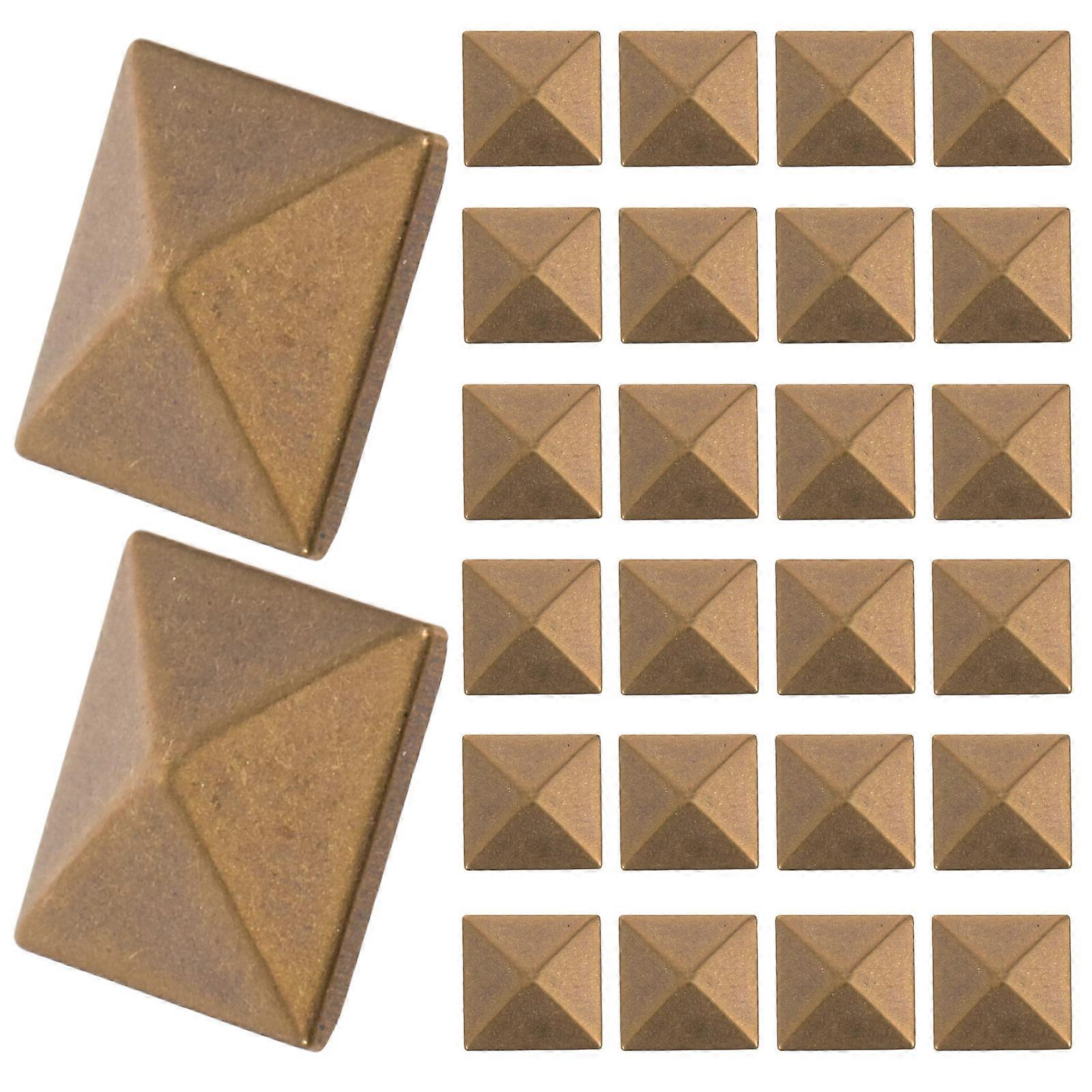 Square Pyramid Stud Flat Back Leathercraft Rivets For Craft Projects 100Pcs