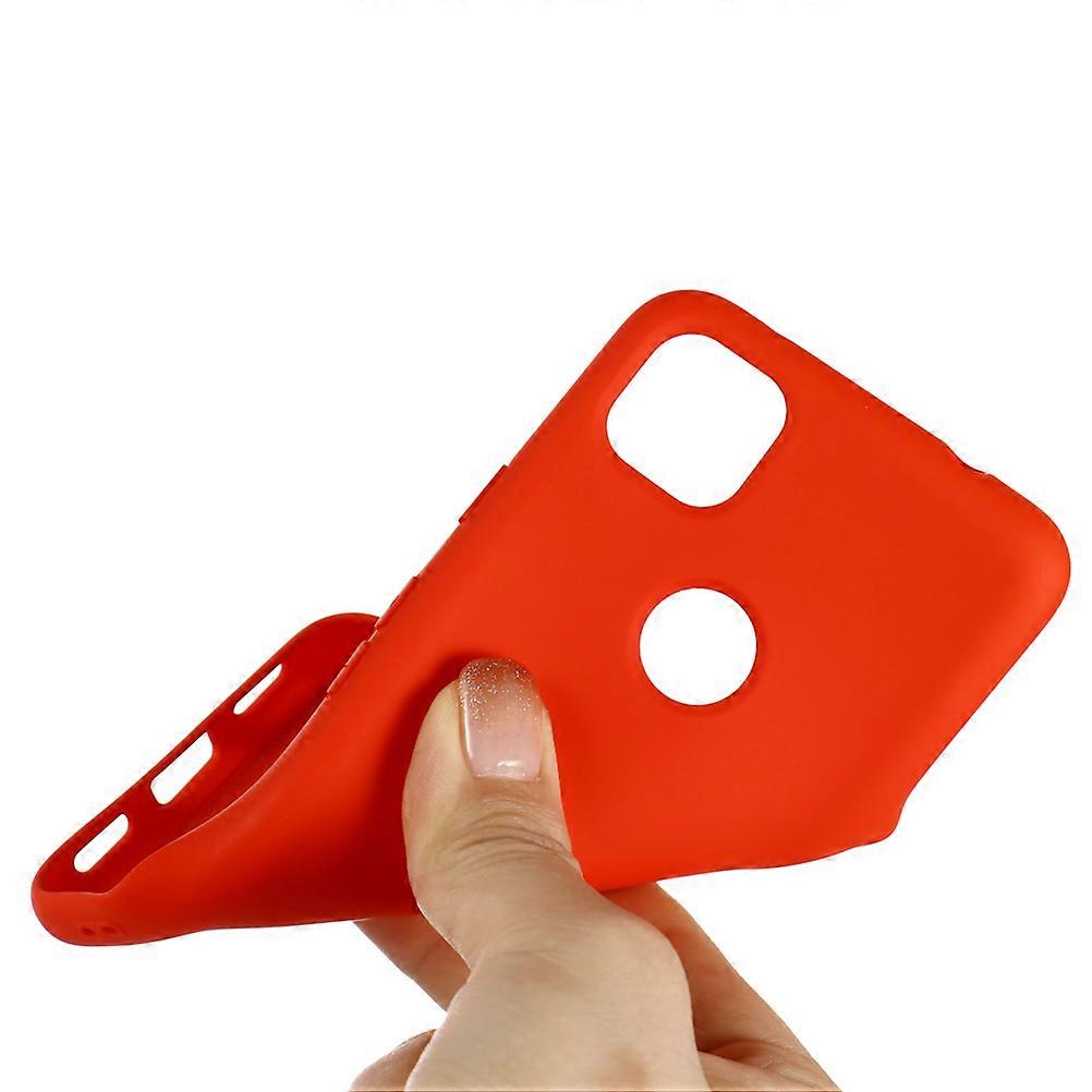 Liquid Silicone Case Phone Case for 4A with Shockproof Function Red