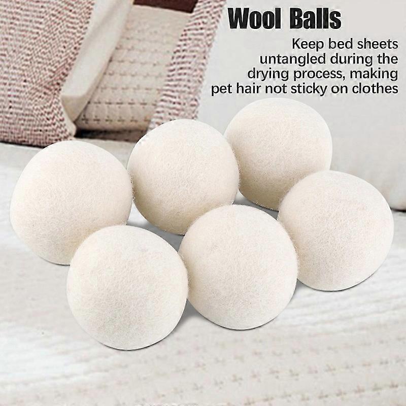 Wool Laundry 6Pcs Static 6cm Water Eliminates Natural Balls Absorption