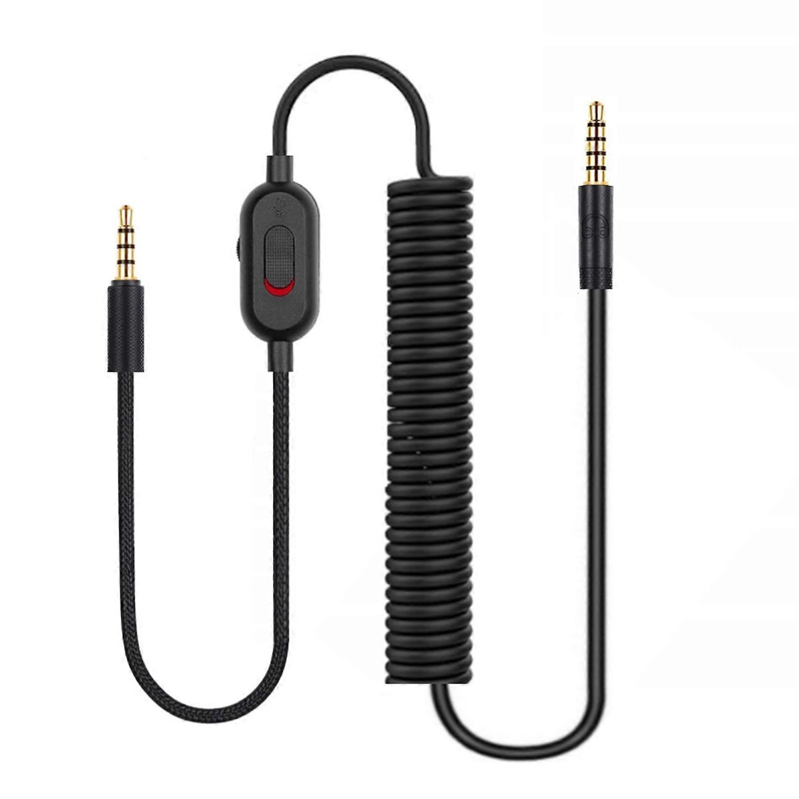 Headphone Cable with Mute 2m Volume Control Audio Cable for Logitech GPRO X G233 G433 Multi-Device