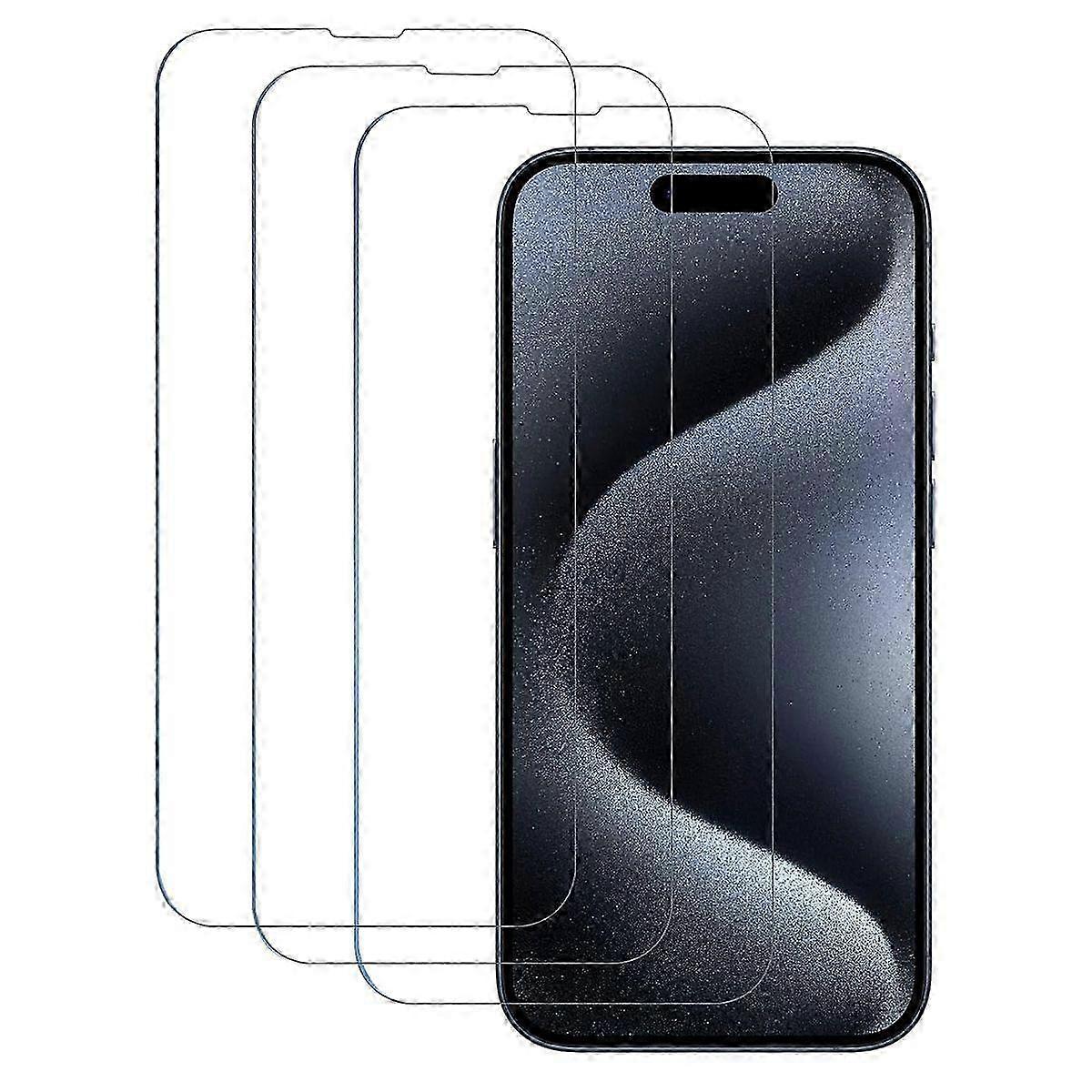 Transparent Tempered Glass 3-Pack for iPhone 16 Pro Screen Protector