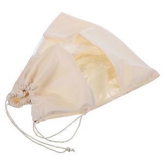 Borsa per asciugacapelli con coulisse, 3 pezzi, beige, per viaggi all'aperto.