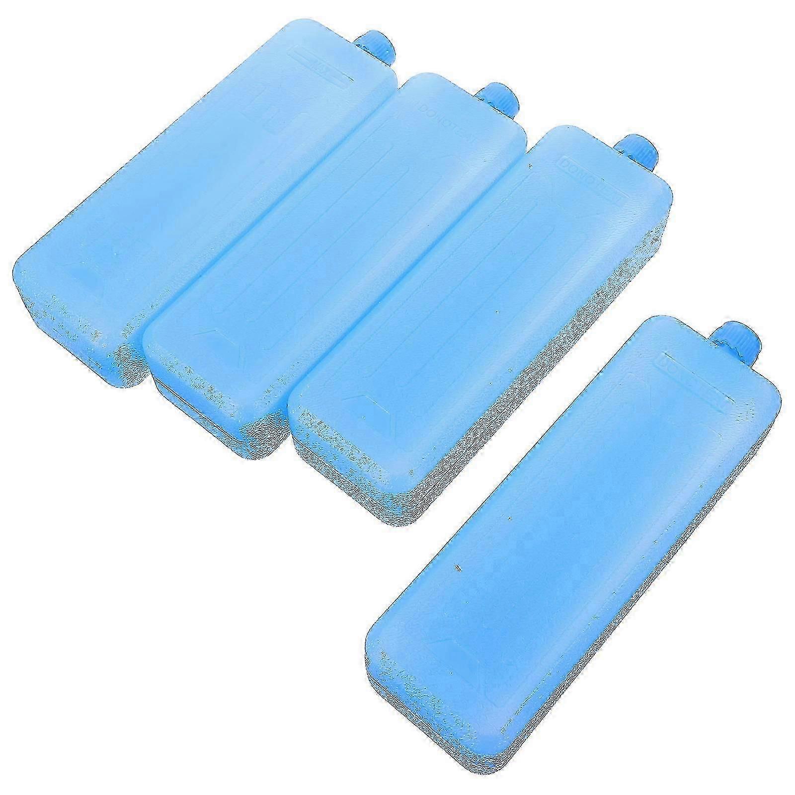 Reusable Ice Boxes 4Pcs Cooler Ice Case Camping Insulation 18.00X6.00X4.00CM Rectangle Functionality