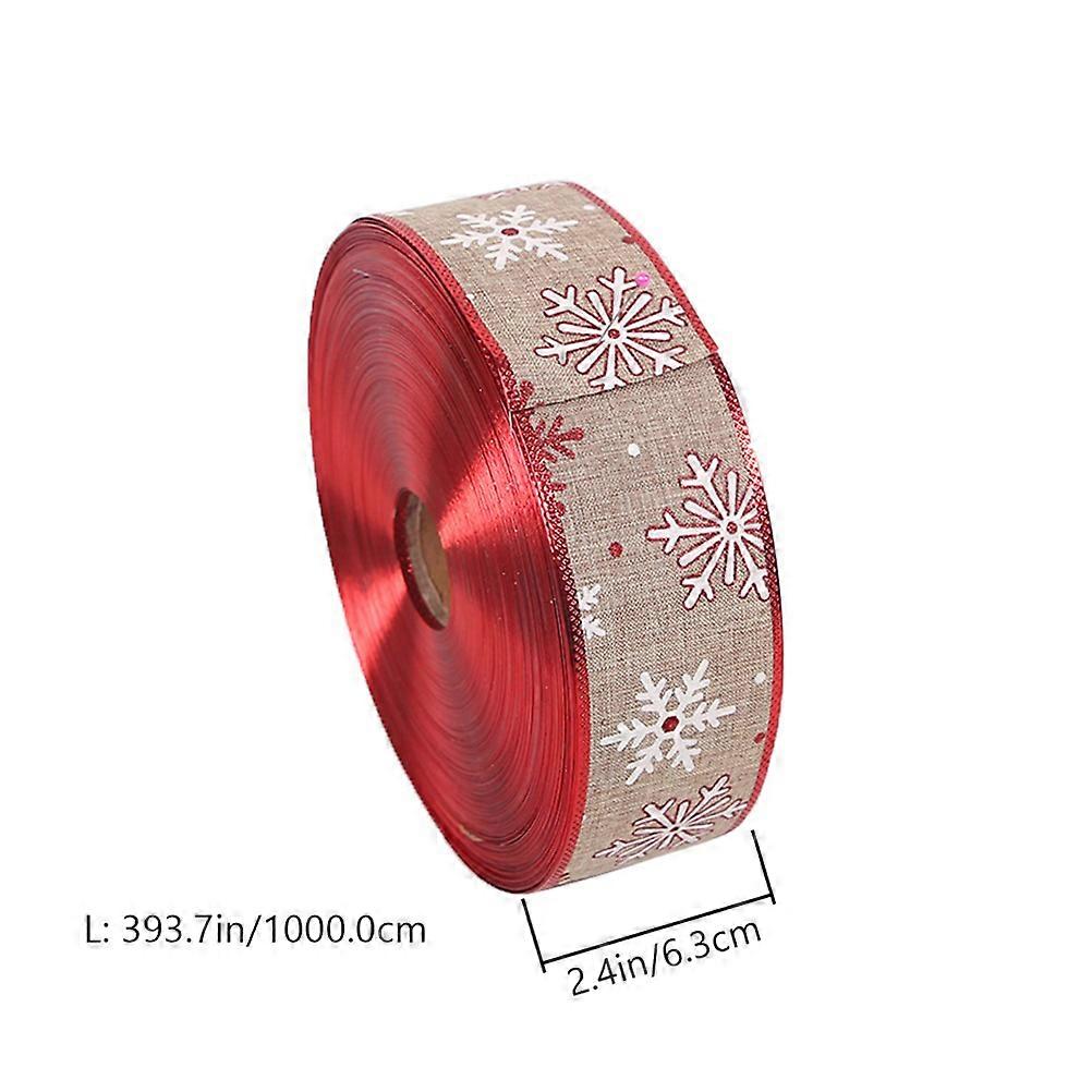 Red Pattern Gift Wrapping Ribbon for DIY Use Handmade 1Pcs