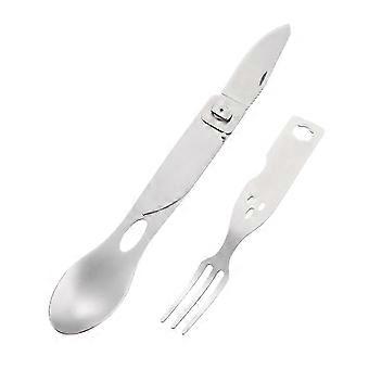 3 in 1 Multifunctional Cutlery Fork Spoon Combo Outdoor Camping Picnic Home Utensil