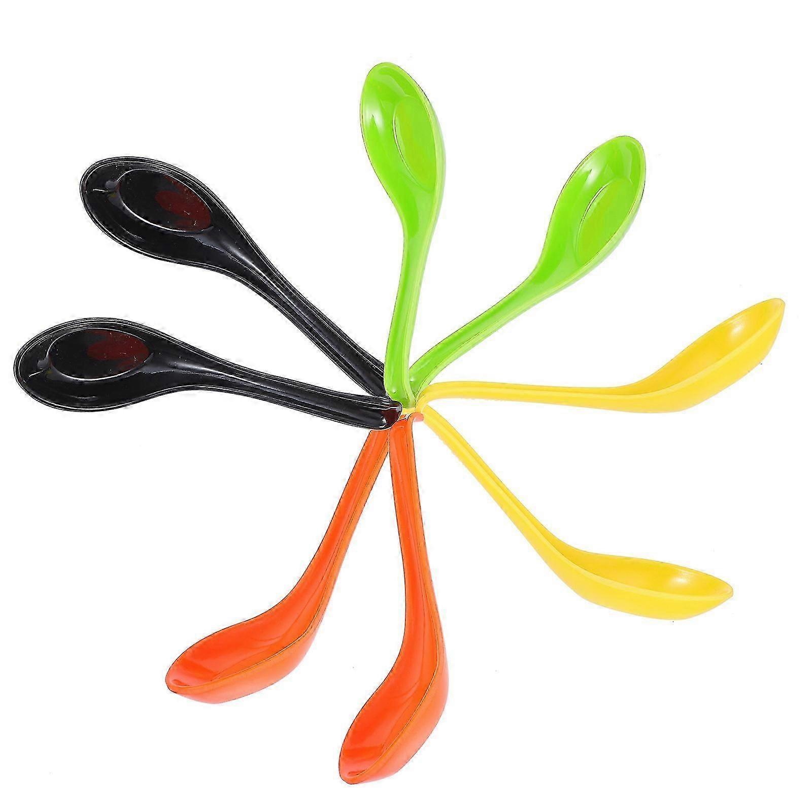 8Pcs Spoons Assorted Color for Kitchen Use Portable Flatware