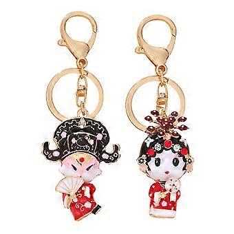 Pendant Decoration For Bag Unique Accessory Alloy Material Bag Key Chain 2Pack