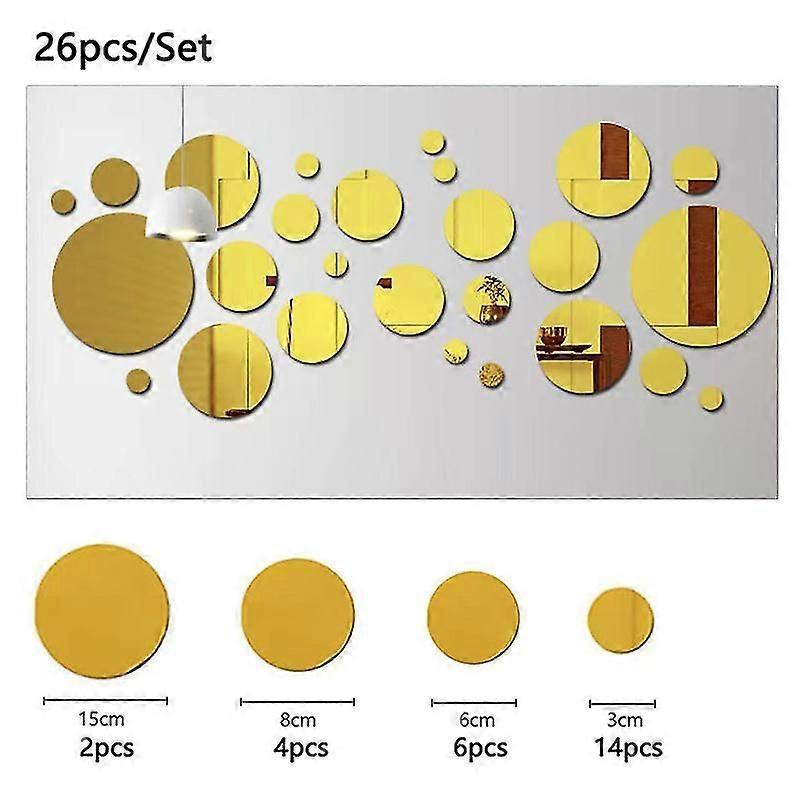 Removable Acrylic Mirror Combination 3d Self-adhesive Wall Sticker