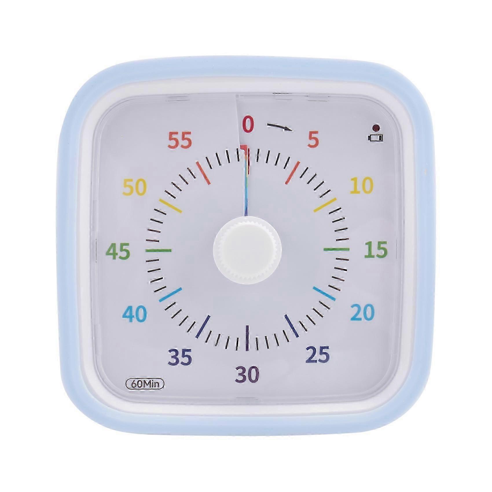 60-Minute Visual Timer with Protective Case, Rainbow Disk Timer, Silent Countdown Time Management T