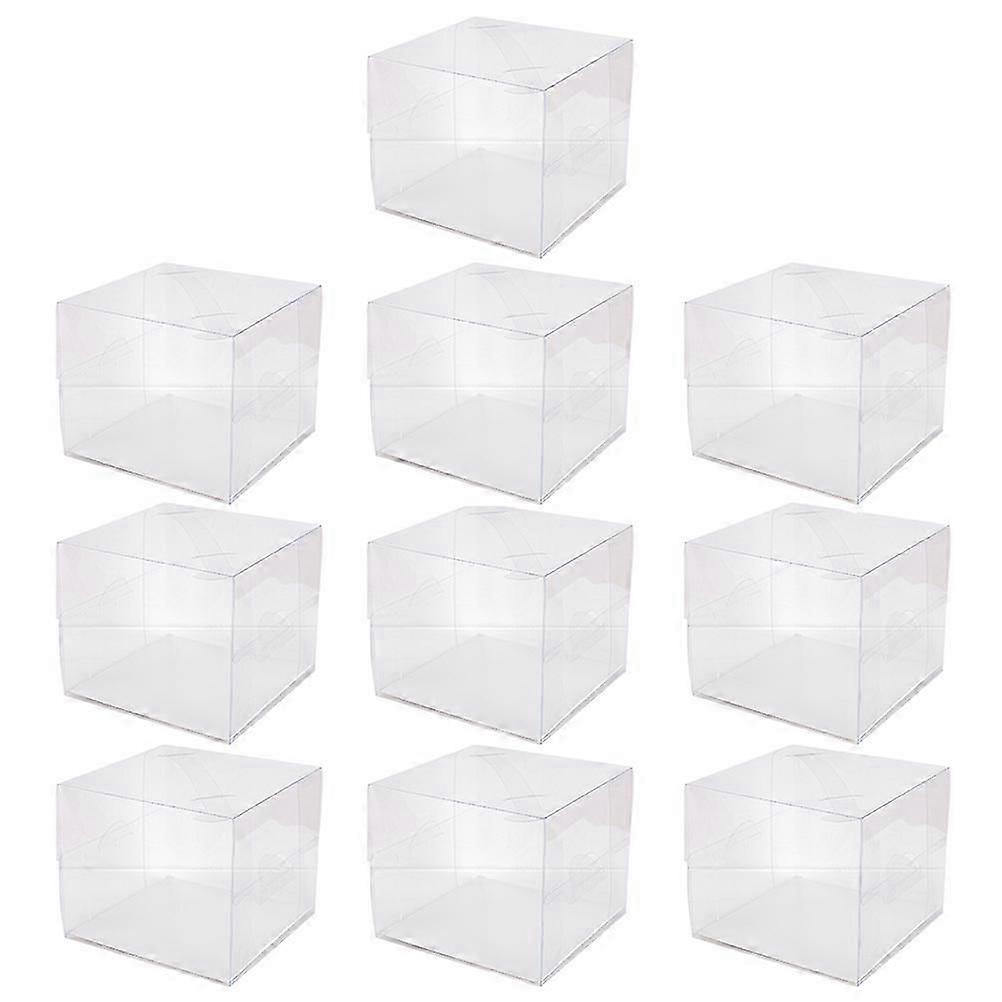 Transparent Plastic Cake Boxes for Storage Use Portable and Durable 10pcs