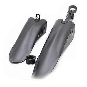 Juego de guardabarros delantero y trasero duradero para neumáticos de bicicleta de montaña (negro)