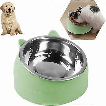 Tilted Cat Bowl, Stainless Steel Cat Bowl, Pet Bowl Set, 15 Tilted Raised Stand Detachable Bowl for Cats and Dogs, Small Dog Bowl 200ML