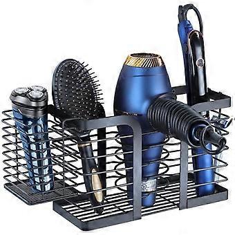 Hair Dryer Holder - Hair Dryer, Curling Iron and Brush Storage Rack - Black