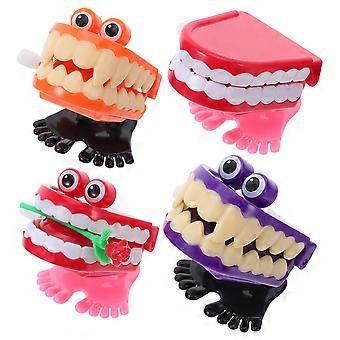4 pz Wind Up Regalo di Natale Giocattolo con Occhi Che Spuntano Denti Giocattolo di Educazione Precoce per i Bambini Che Giocano (Colore Casuale)