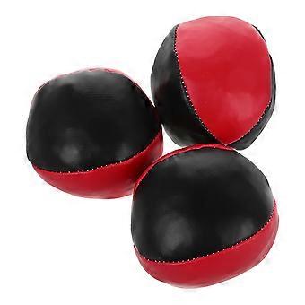 Juggling Balls For Beginners - 3pcs Mini Juggling Balls - Black And Red Throw Balls Toss-And-Catch Balls Circus Balls For Children Adults