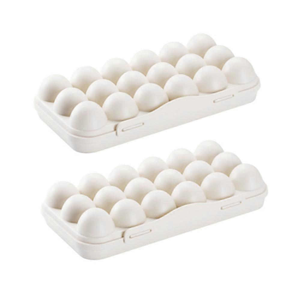 Chicken Egg Storage Box for Eggs Storage 2Pcs Stackable Egg Holder Khaki