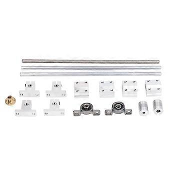 T8 Lead Screw Kit with Coupling Horizontal Optical Axes 8mm Double Rail Shaft Support Bearing Industrial Tool
