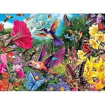 Jigsaw Puzzles for Adults Kids 1000 Pieces,Decompression Child Education Gift for DIY Intellective Educational Game, Gift (Hummingbird Garden Puzzle)