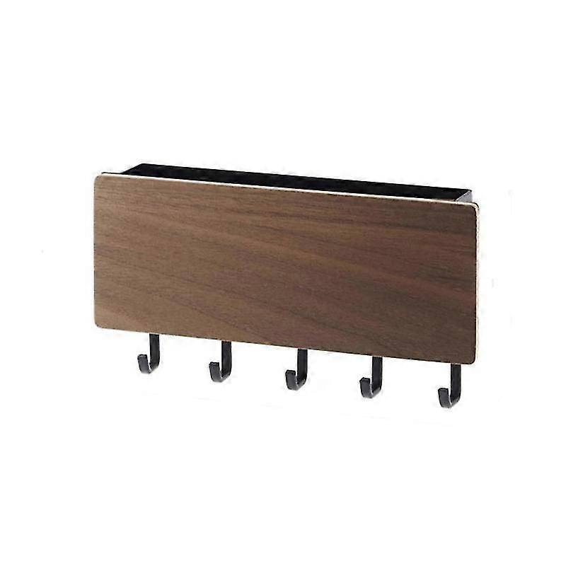 door Wall Hinges Hooks Key Holders Storage Racks walnut)