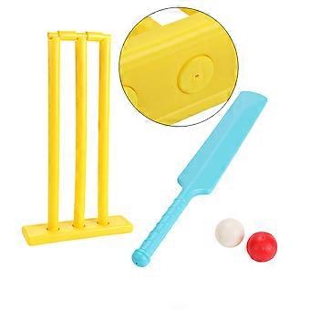 1 set van 4 stuks Kids Cricket Set achtertuin creatief sportspel interactief bordspel cricket spelen speelgoed voor binnen buiten spelen willekeurige kleur)