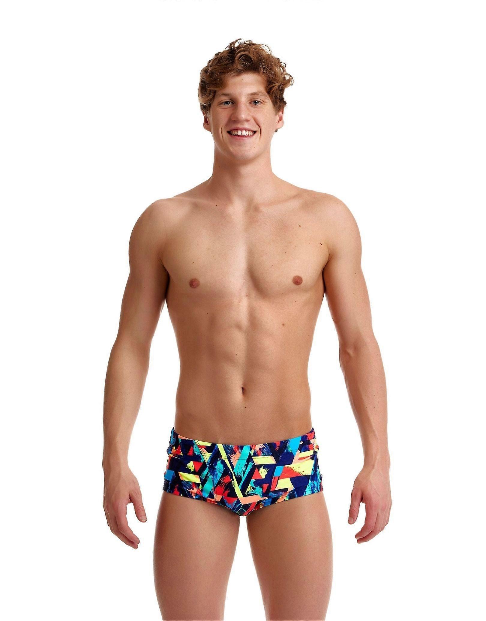 Funky Trunks Blocked Bars Swim Trunks