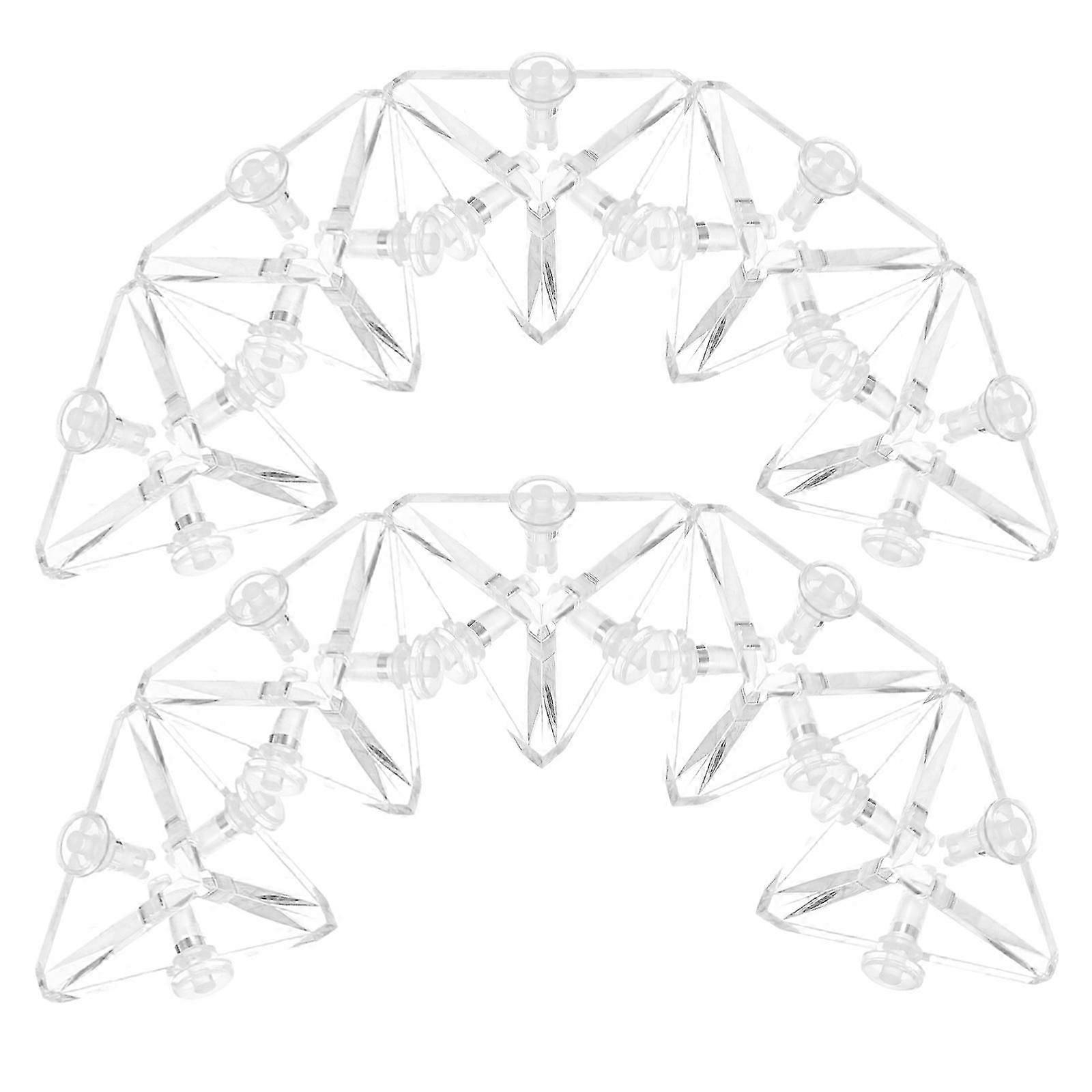 Display Cabinet Acrylic Triangle Connector for Secure 12Pcs Assembly