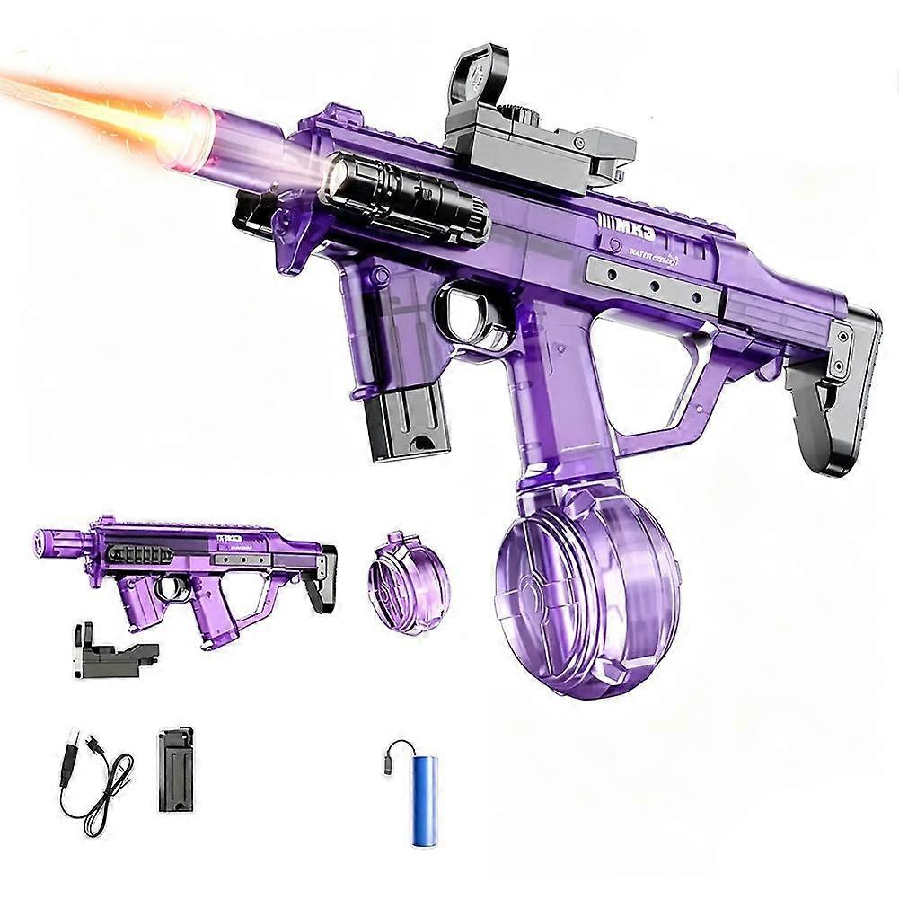 Electric Multi-Shot Water Blaster - Semi-TransparentUSB RechargeableModular Design
