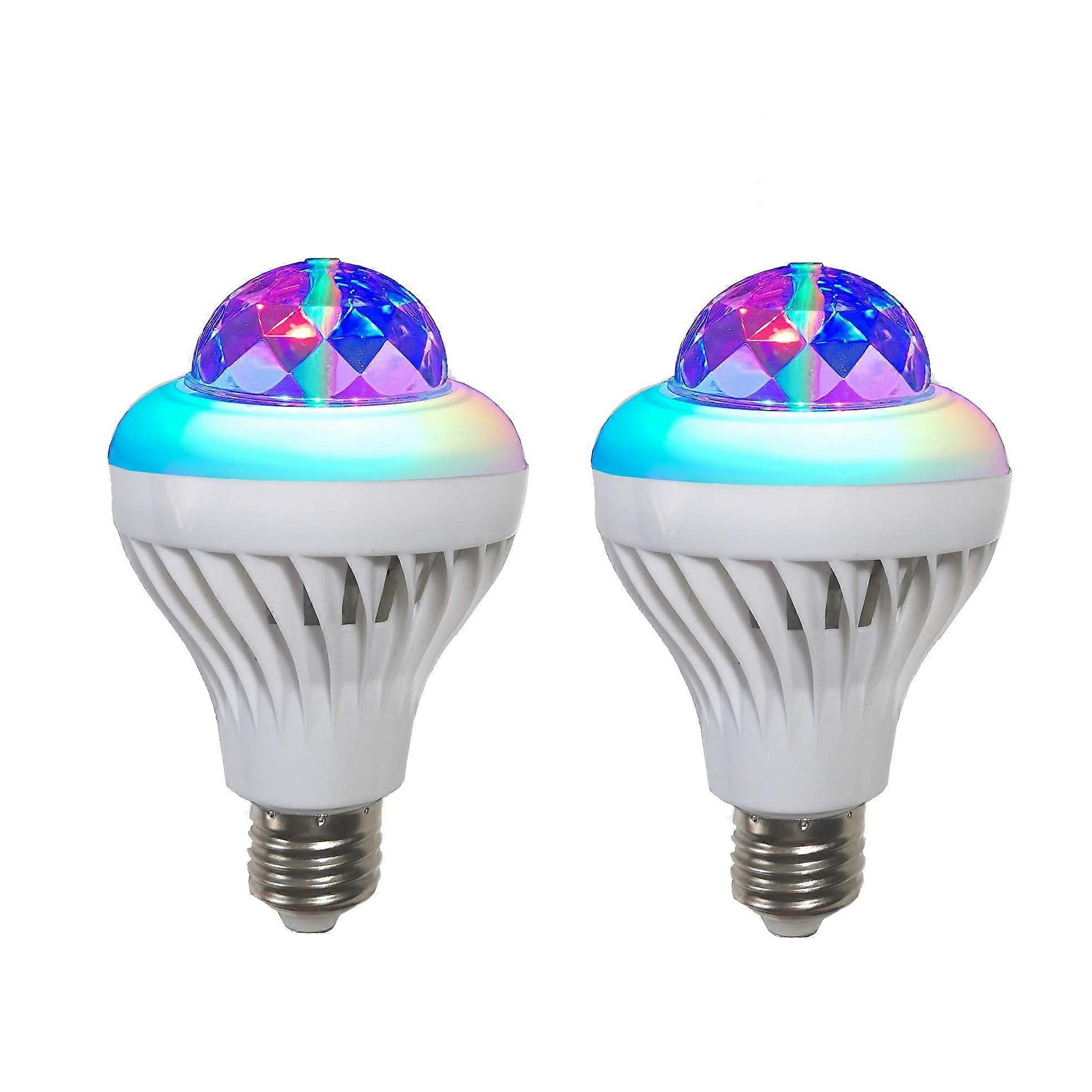 2X Led Rotating Disco Bulb 3 Model Projection DJ Stage Night Light