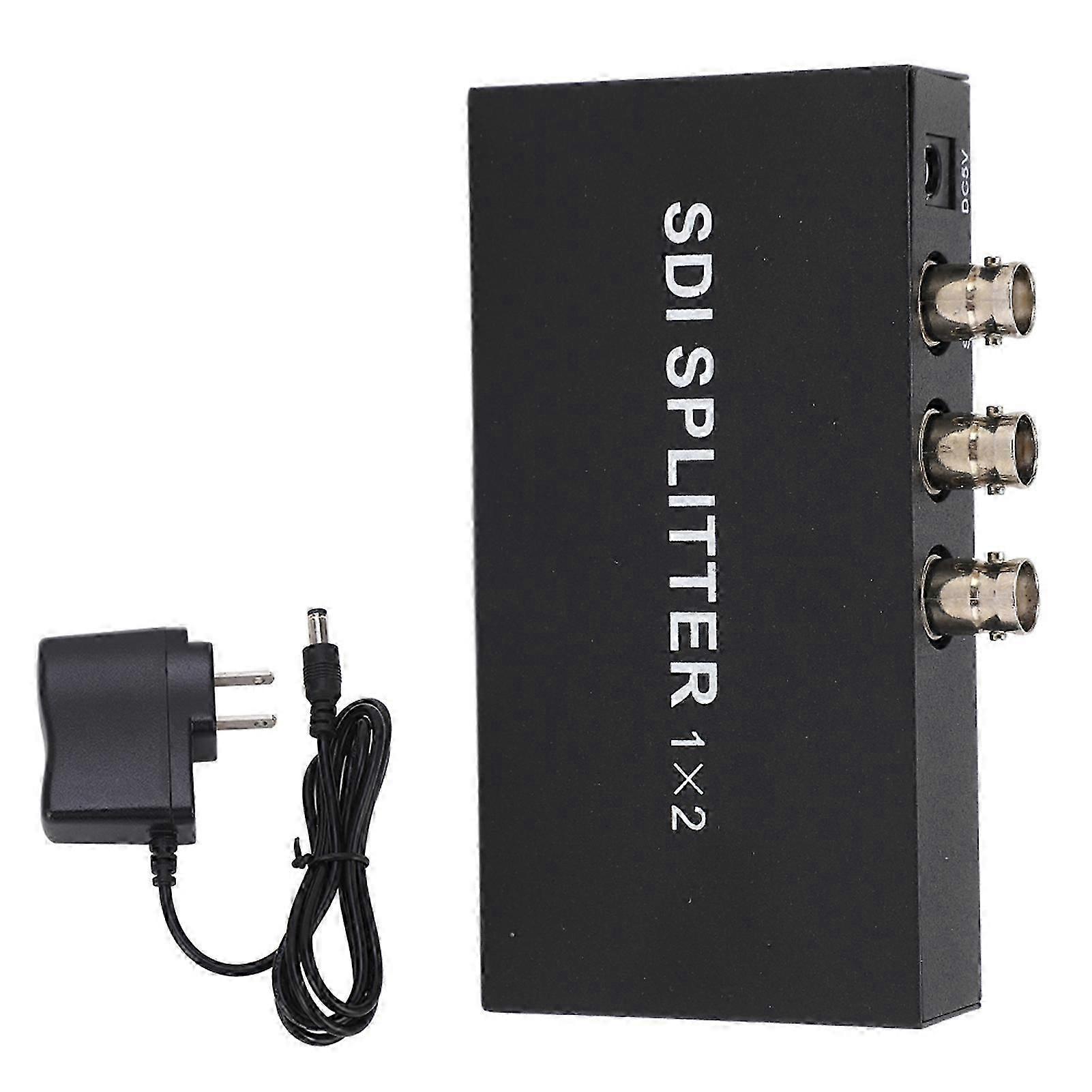 SDI Distribution Repeater Extender 1X2 Splitter 1 In 2 Out US Plug 100-240V