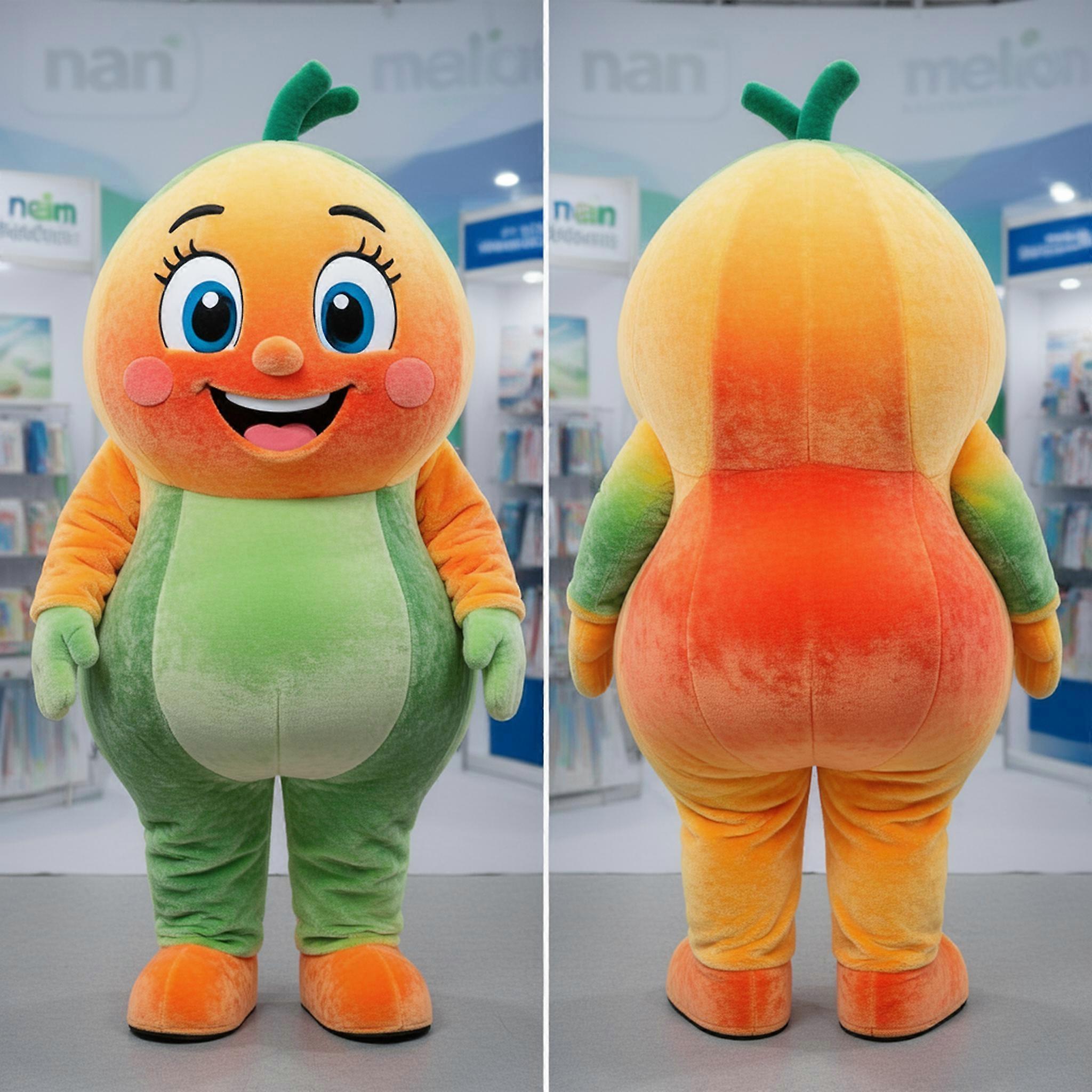 MASTICOT Velvety Round Melon Mascot