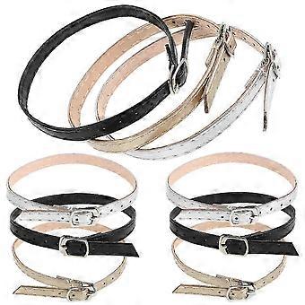3 Pairs Women's Adjustable Non-Slip Detachable Ankle Bands for Heels, Dress Shoes, Sandals, PU Iron