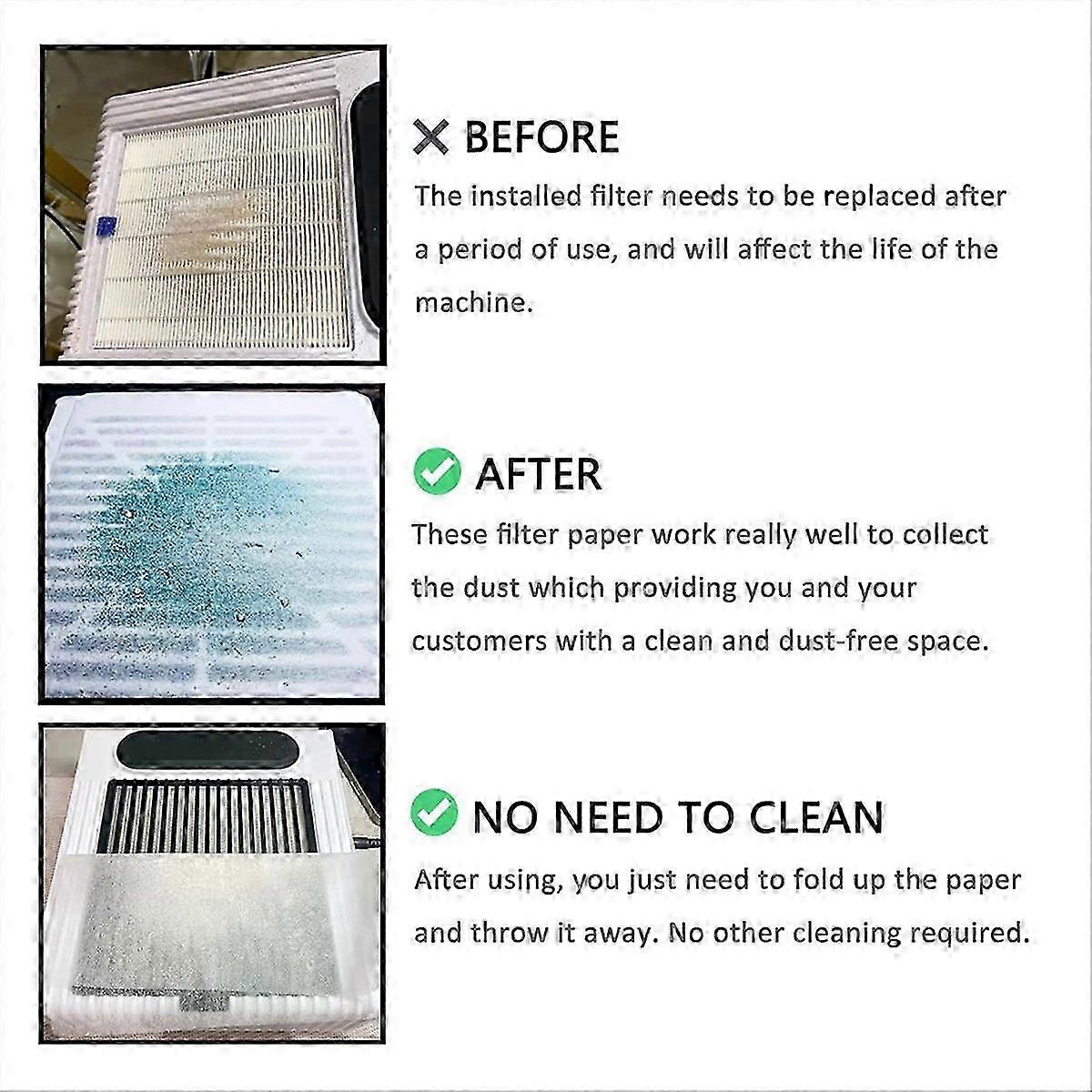 200 Sheets Nail Dust Filter Paper Blue