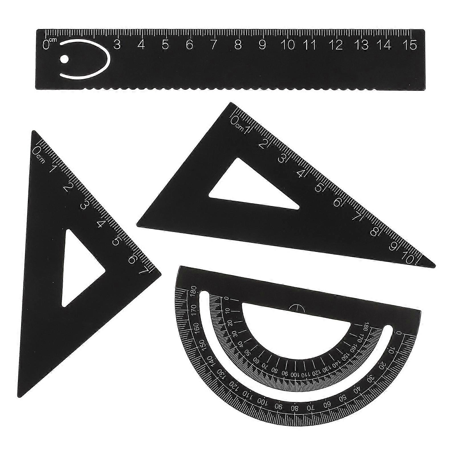 Students Geometry Drawing Kit for School 4Sets Measuring Tools