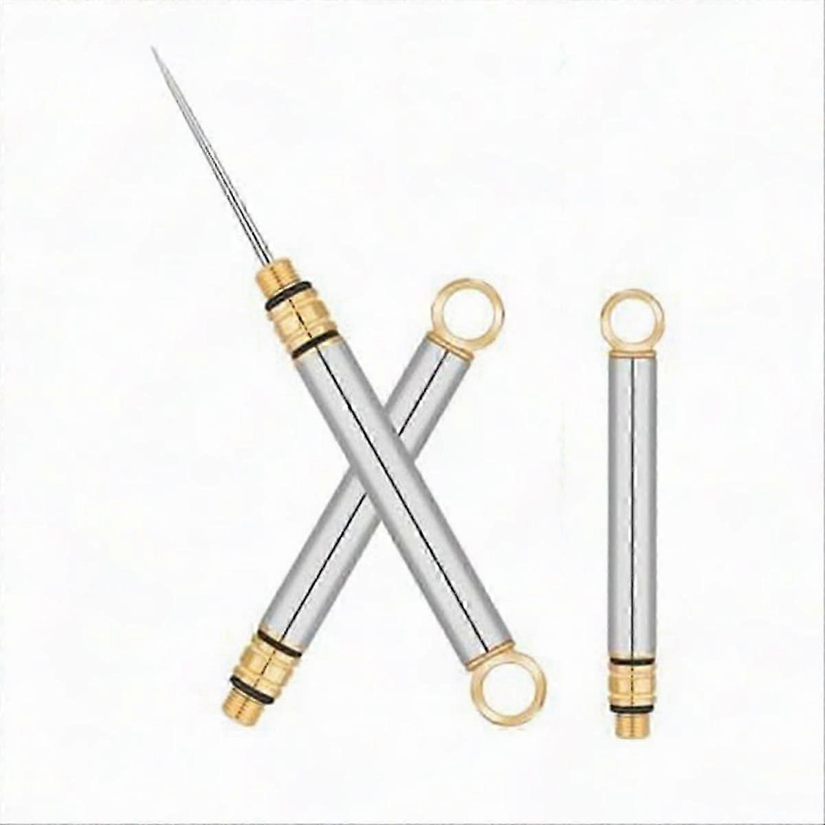 3 PCS Portable Titanium Toothpicks, Silver