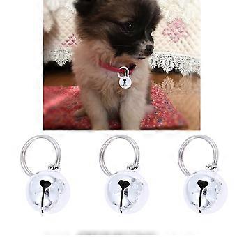 Copper Pet Bells Pendant Bells for Pets 24Pcs in Silver Color