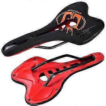 Ergonomischer Fahrradsattel mit Gel-Kissen, atmungsaktiver Komfort für MTB/Rennräder - Schwarz-Orange