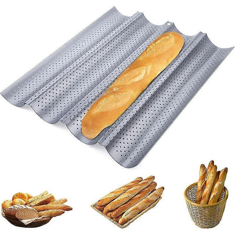 Versatile Perforated Nonstick French Bread Pan