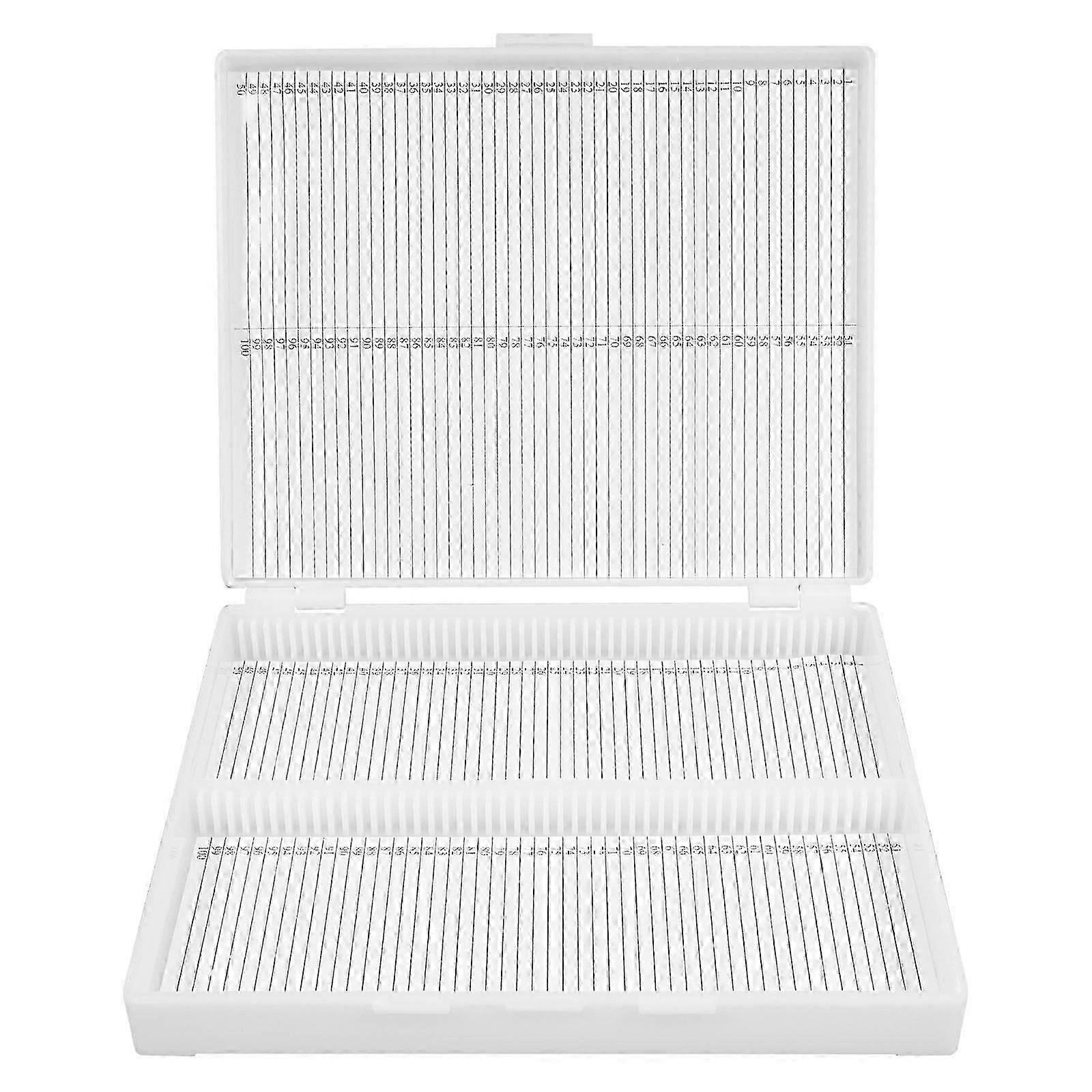4Pcs White Plastic Laboratory Slide Case Compatible with Microscope Storage