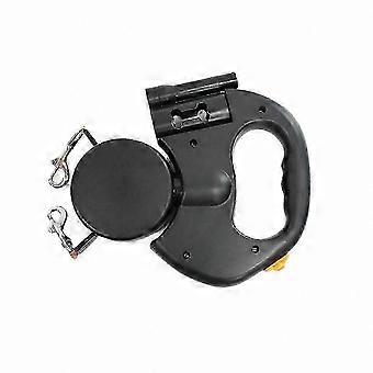 Retractable Dog Leash with Dual Handles, Integrated LED Light and Waste Bag HoldeR for Easy Strolls YF