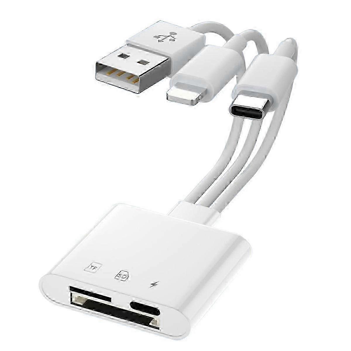 USB-A SD MicroSD Reader with Dual Function