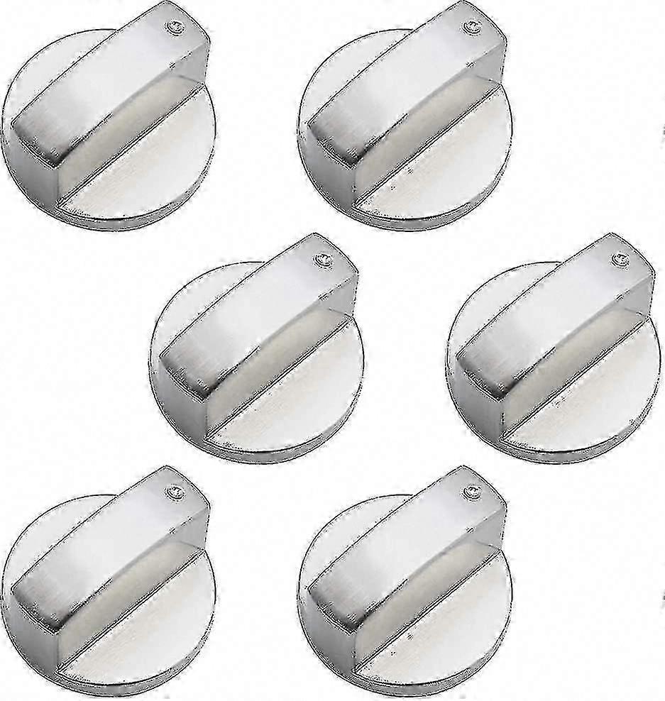 6 Universal Metal Gas Stove Knobs 6mm Control Knobs for Cooker Oven Hob