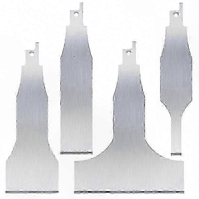 4-Pack Reciprocating Saw Scraper Blades with Adapter for Versatile Tool Use-Good