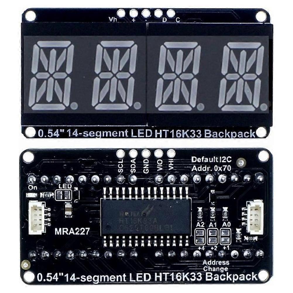 0.54-Inch 4-Bit 7-Segment Display Panel Clock Display Module HT16K33 Driver IIC Pin DIY Display Modules White