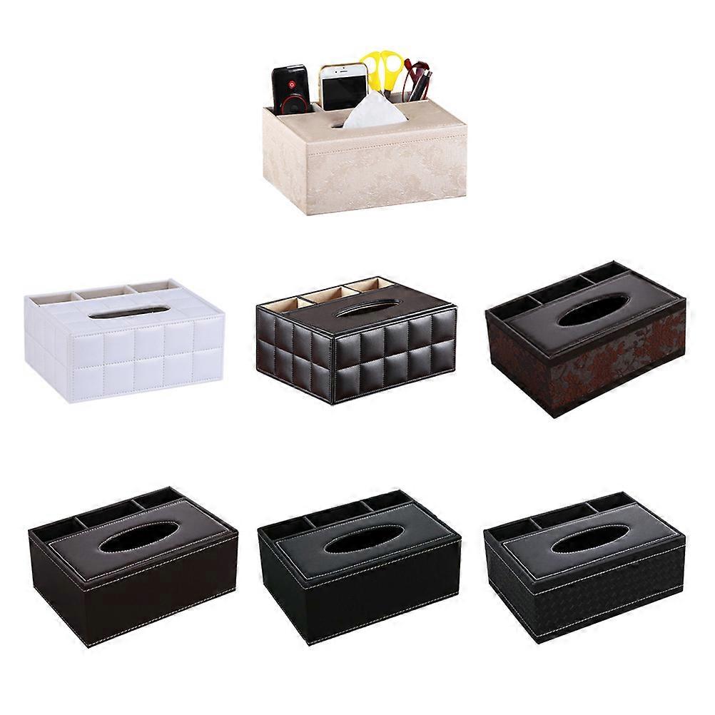 Multifunctional Desktop Organizer Tissue Box for Holding Remote
