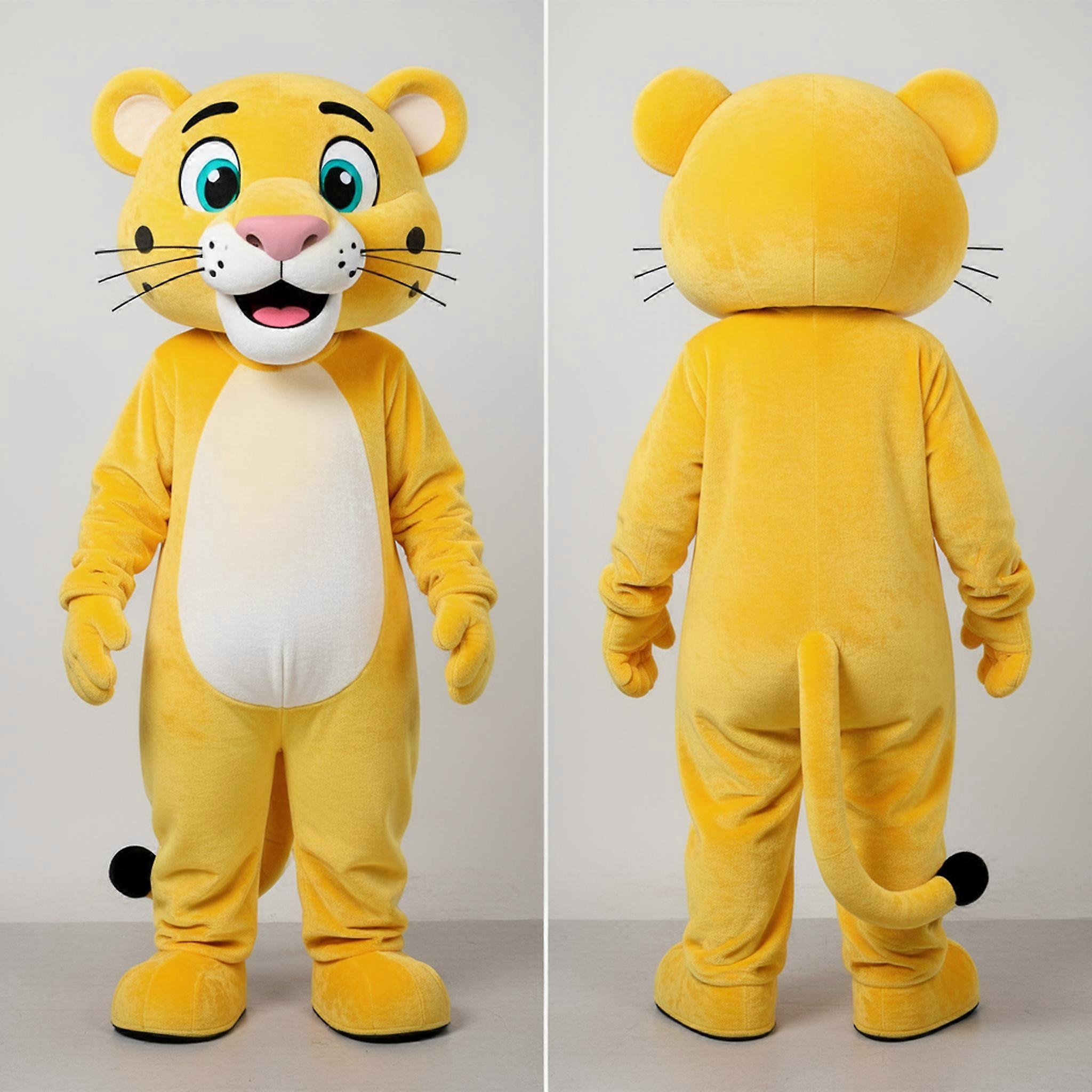 MASTICOT Yellow Sleek Panther Mascot